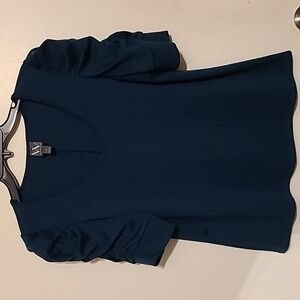 101. WORTHINGTON | TEAL BLOUSE WITH PUFFER SLEEVES SIZE MEDIUM